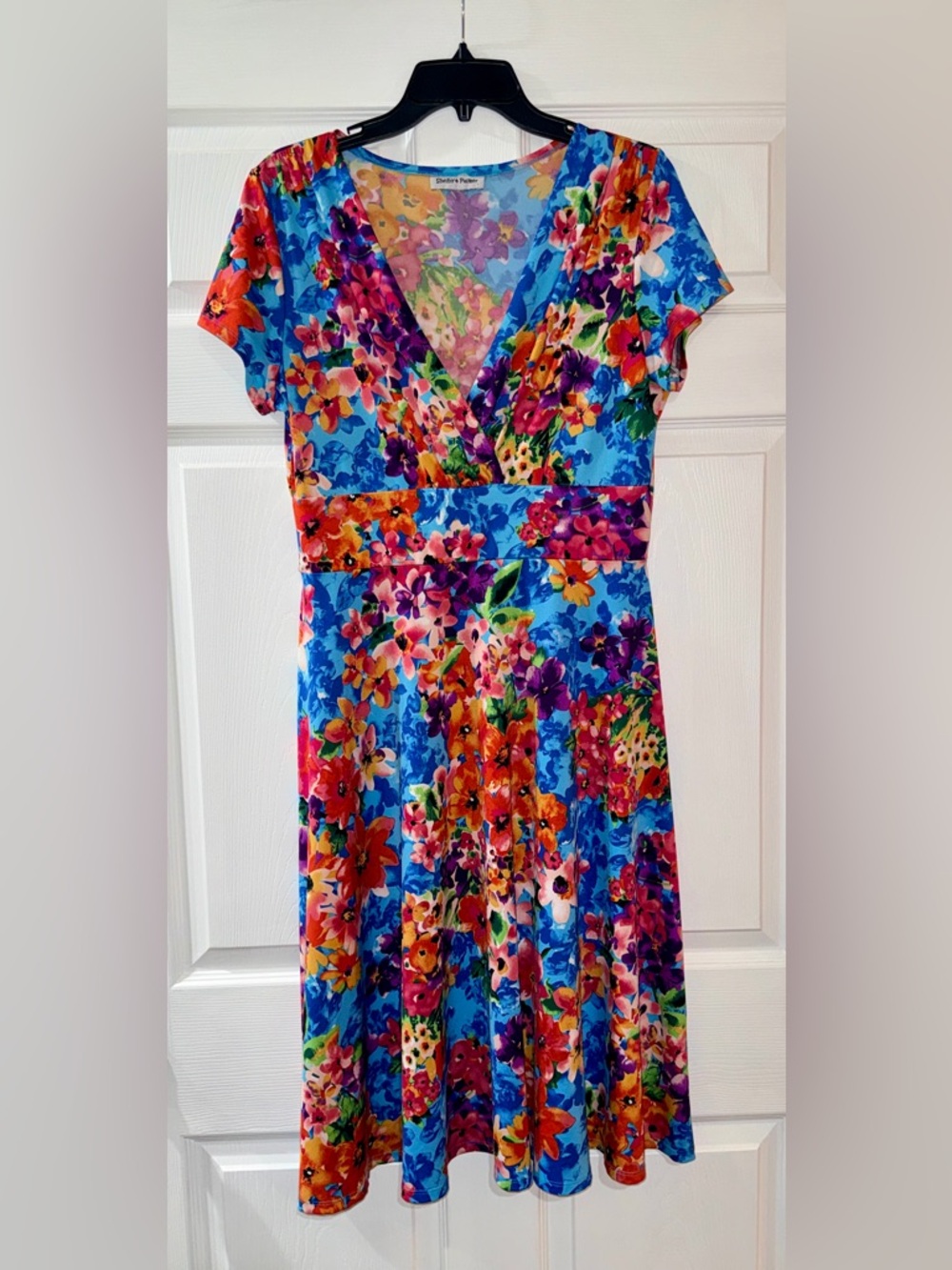 Shelby & Palmer Women’s Multicolor Floral Midi Dress-L-EUC - Picture 3 of 12